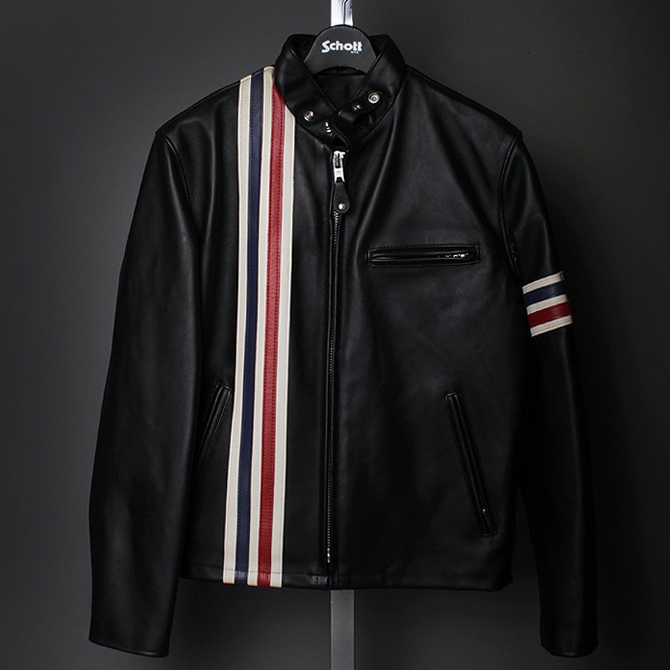 正規品【Schott 671 ライン入りシングルライダース】ショット 