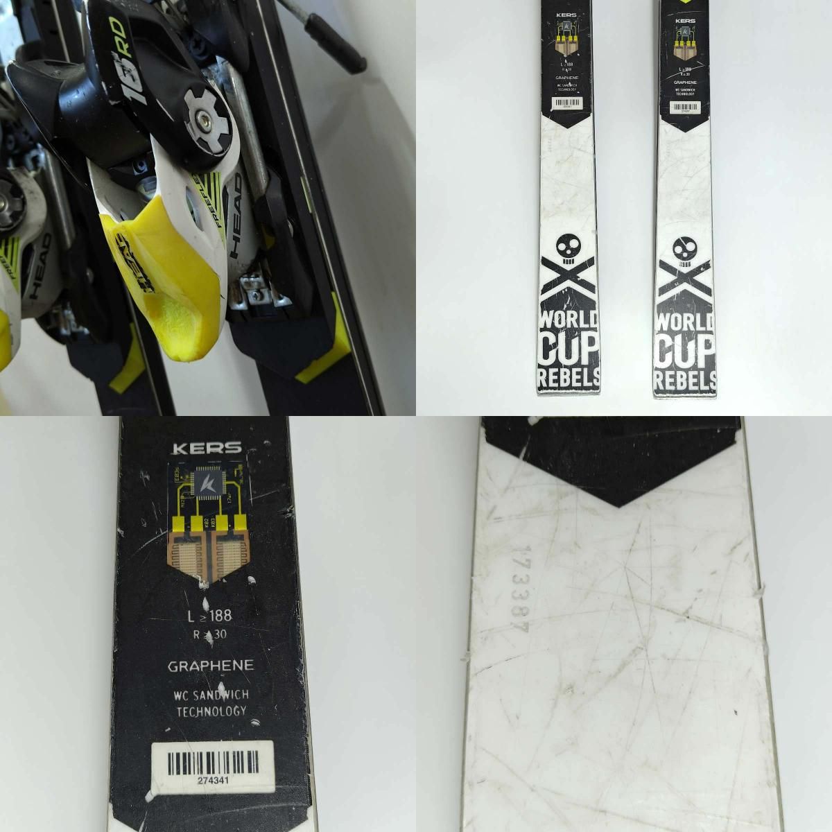 HEAD ヘッド WORLD CUP 186cm ヘッド スキー ワールドカップ EVO
