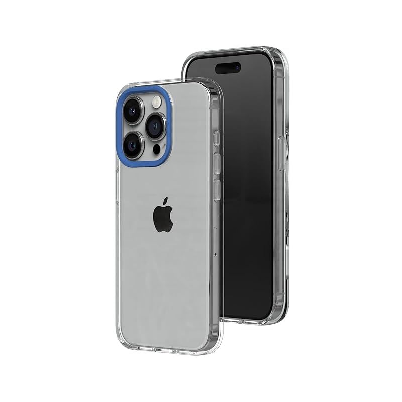 新品　RHINOSHIELD [iPhone 15 Pro] クリアケース - コバルトブルー黄変防止 耐衝撃 米軍MIL規格 SGS認証 傷防止 薄型 軽量 高い透明度