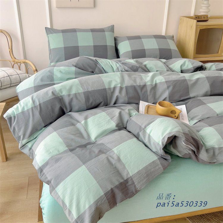 ベッドカバー セット３点 ４点 綿100％ 布団カバーセット シングル 北欧風 ダブル 四季通用 洋式和式兼用 セミダブル 防ダニ 枕カバー おしゃれ pai5a530339