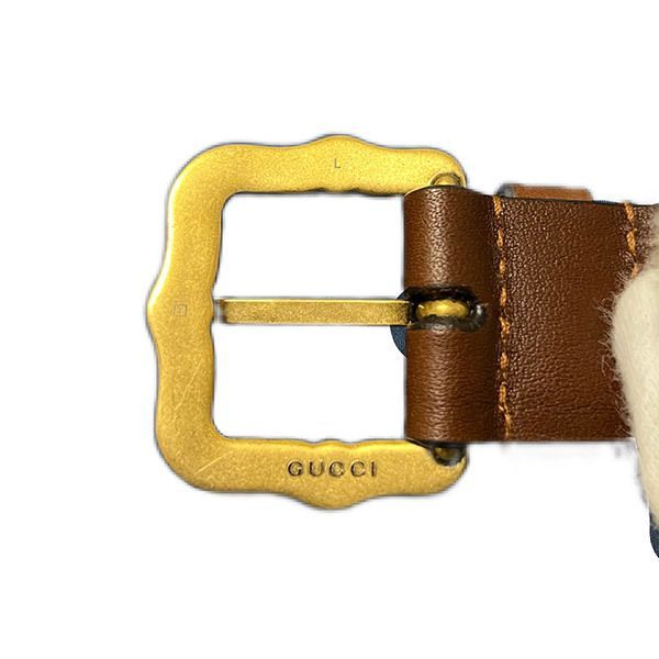 新品】GUCCI キャットヘッド レザー ブレスレット ブラウン L