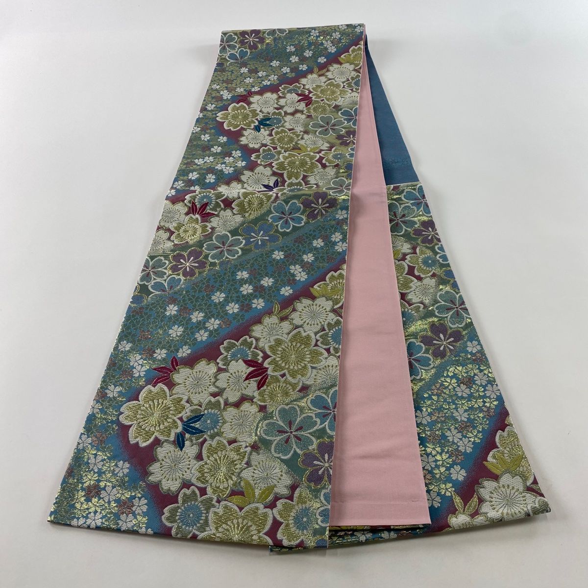 袋帯 美品 秀品 桜 霞 唐織 箔 赤紫 六通 正絹 【中古】 - メルカリ