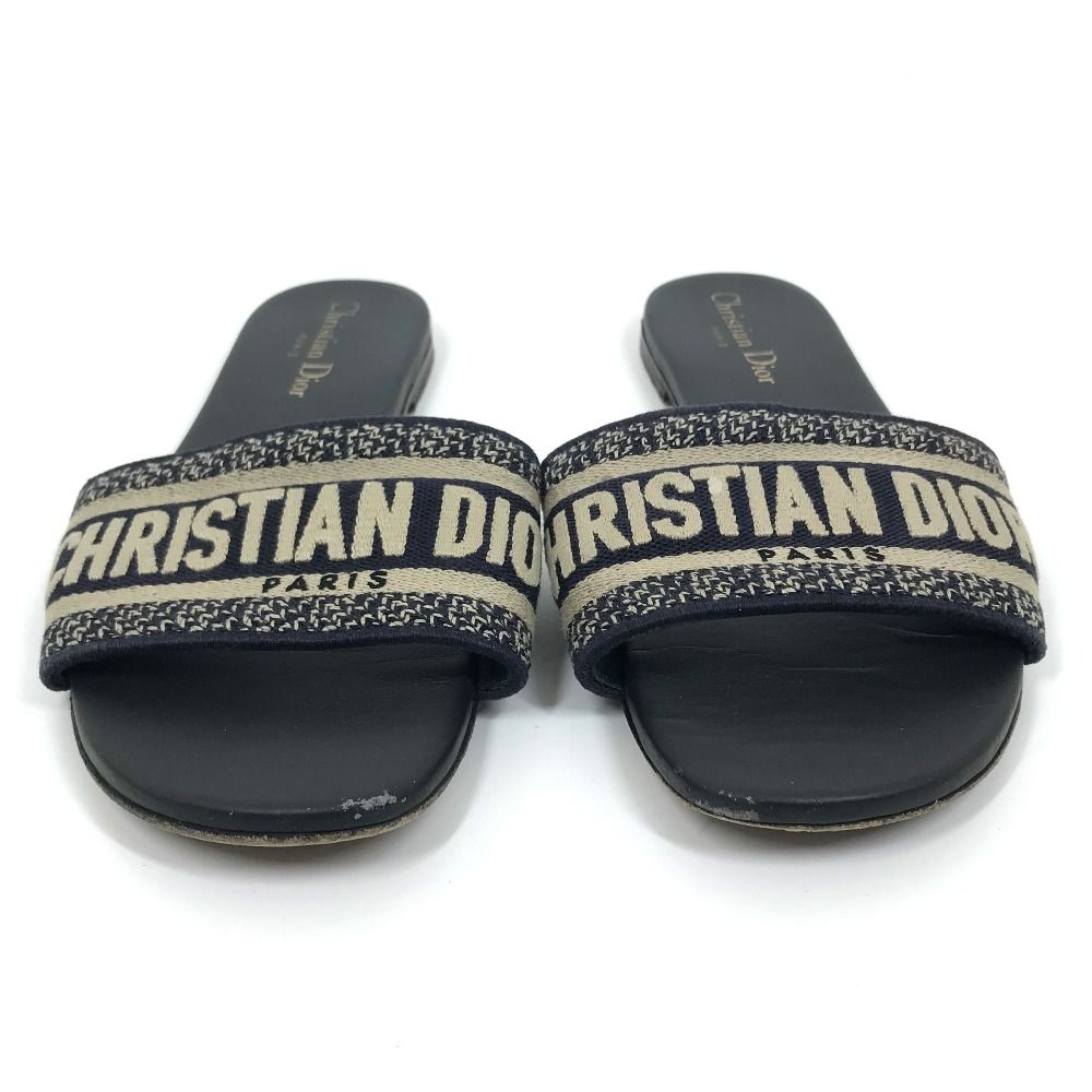 ディオール フラット 靴 ぺたんこ DWAYミュール エンブロイダリー  