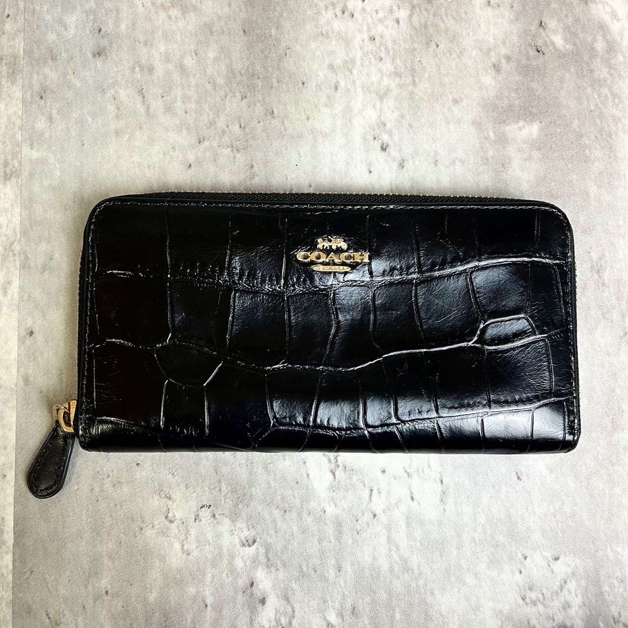 ✨良品✨ COACH コーチ 長財布 ラウンドファスナー ロングウォレット 