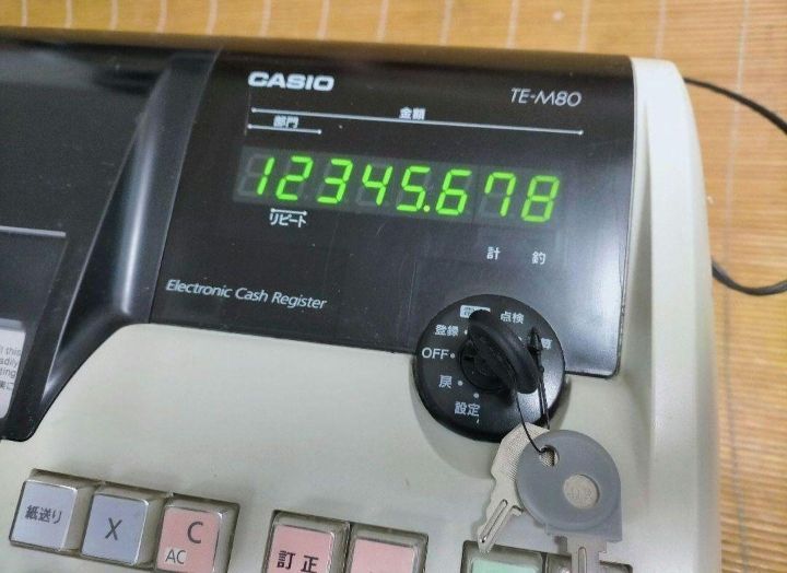 新しいコレクション カシオレジスター TE-M80 中古品 人気機種