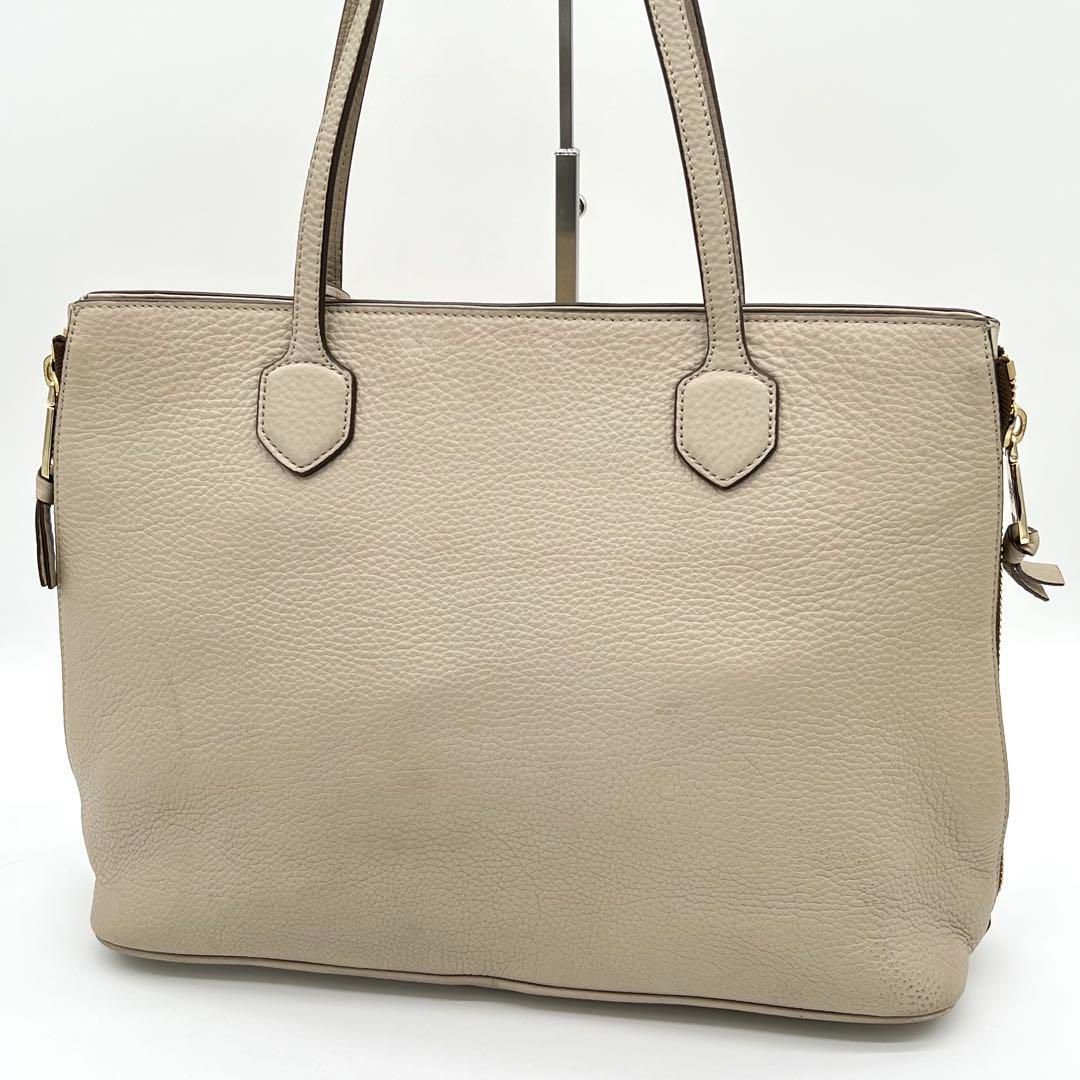 美品】Tory Burch ハンドバッグ トートバッグ レザー ベージュ 美品】Tory Burch ハンドバッグ トートバッグ レザー ベージュ
