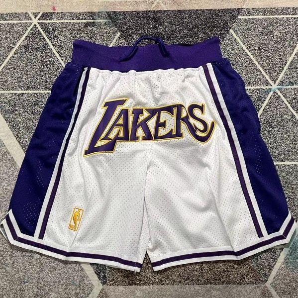 LAKERS バスケットボールパンツ メッシュ 白紫 - メルカリ