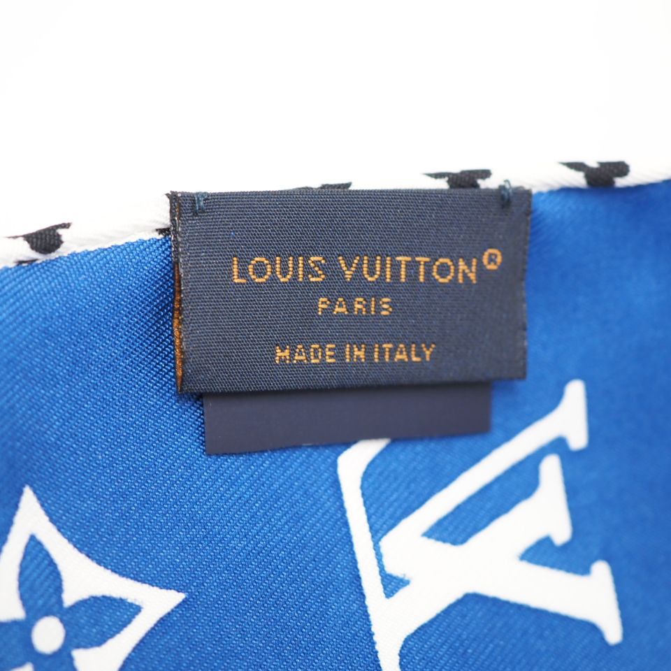 2024人気の VUITTON LOUIS ルイヴィトン - VUITTON LOUIS スカーフ ブルー M77767 マッチ LV ロザンジュ  バンダナ+スカーフ - daloon.uk