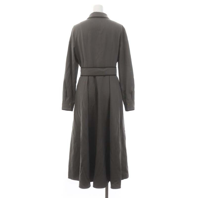 アナイ ANAYI 23AW ウールフラノタックシャツワンピース ロング 長袖