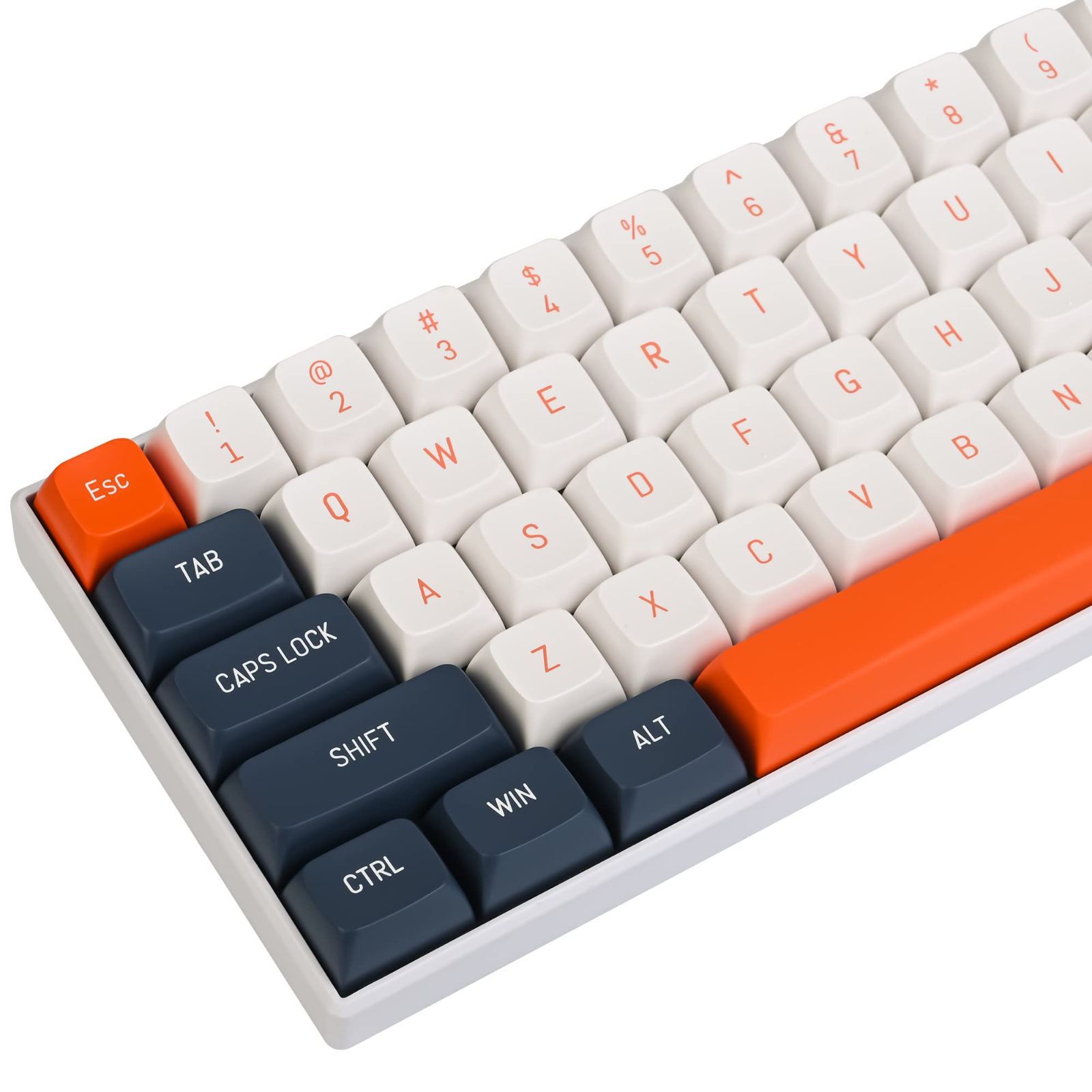 【クーポン有】CSAカスタムキーキャップ、160キーダブルショットキーキャップセットはCherry/Gateron orange MXスイッチ60%/64/GK61ゲーミングメカニカルキーボード用