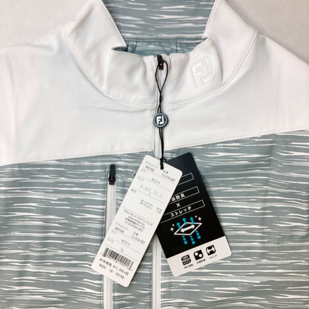 サイズ L FOOT JOY フットジョイ ジップジャケット ホワイト系 240101540379 ゴルフウェア メンズ ストスト LLC-HASEGAWATOSO_COM