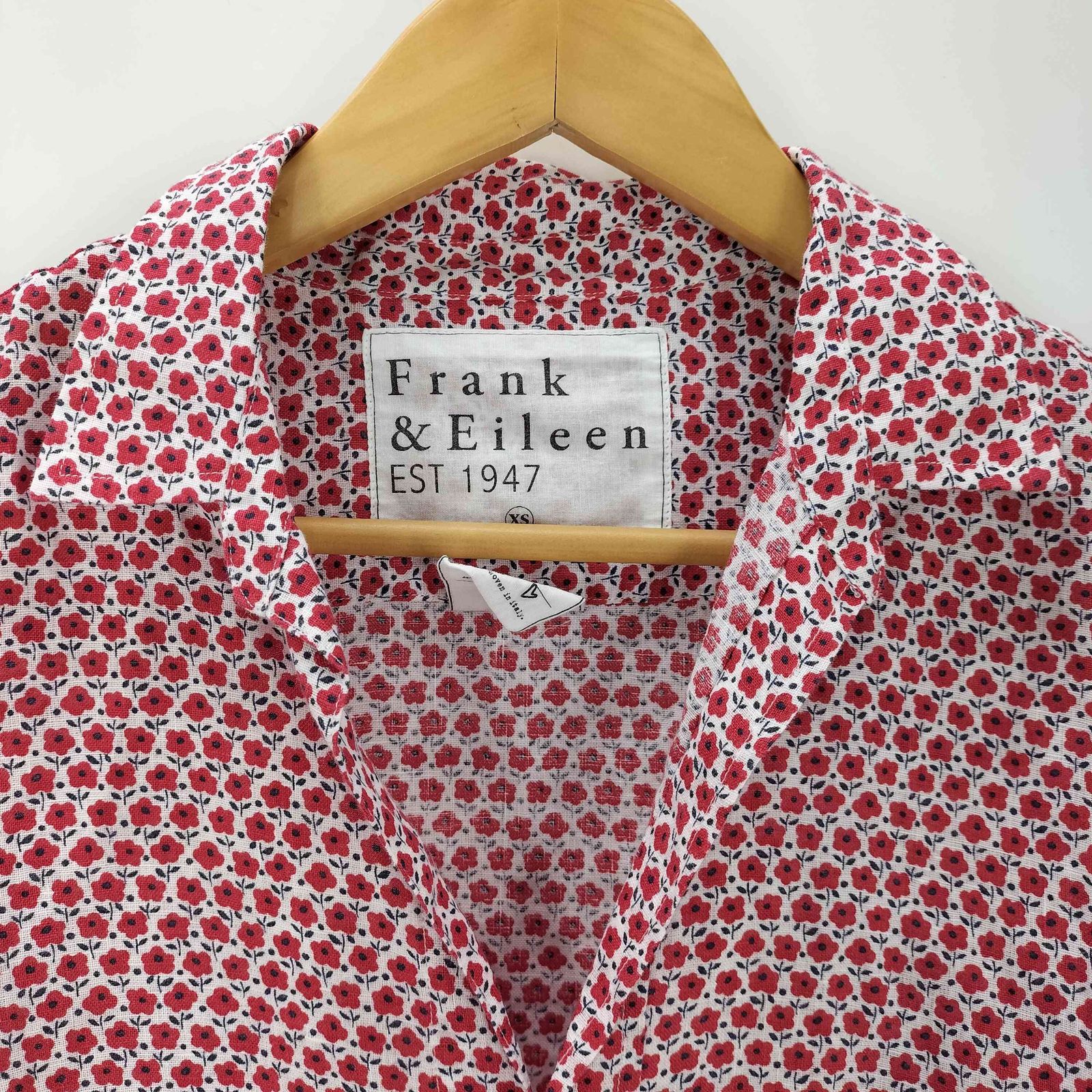フランクアンドアイリーン Frank＆Eileen 花柄長袖リネンシャツ