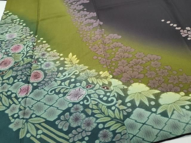 平和屋着物○訪問着 辻が花 金彩 正絹 逸品 CAAU9908vf