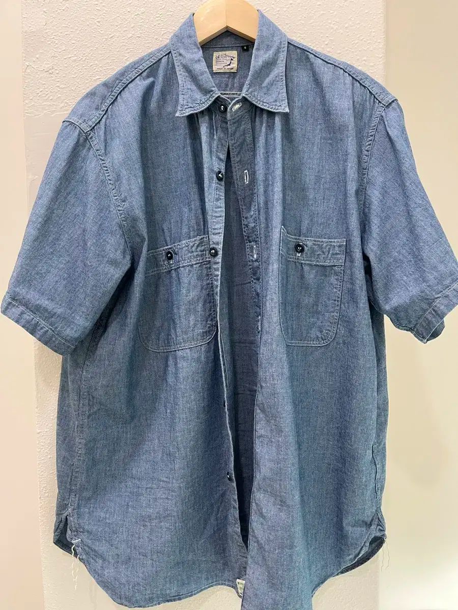 orSlow オアスロウ シャンブレー シャツ ビンテージフィット 5 半袖