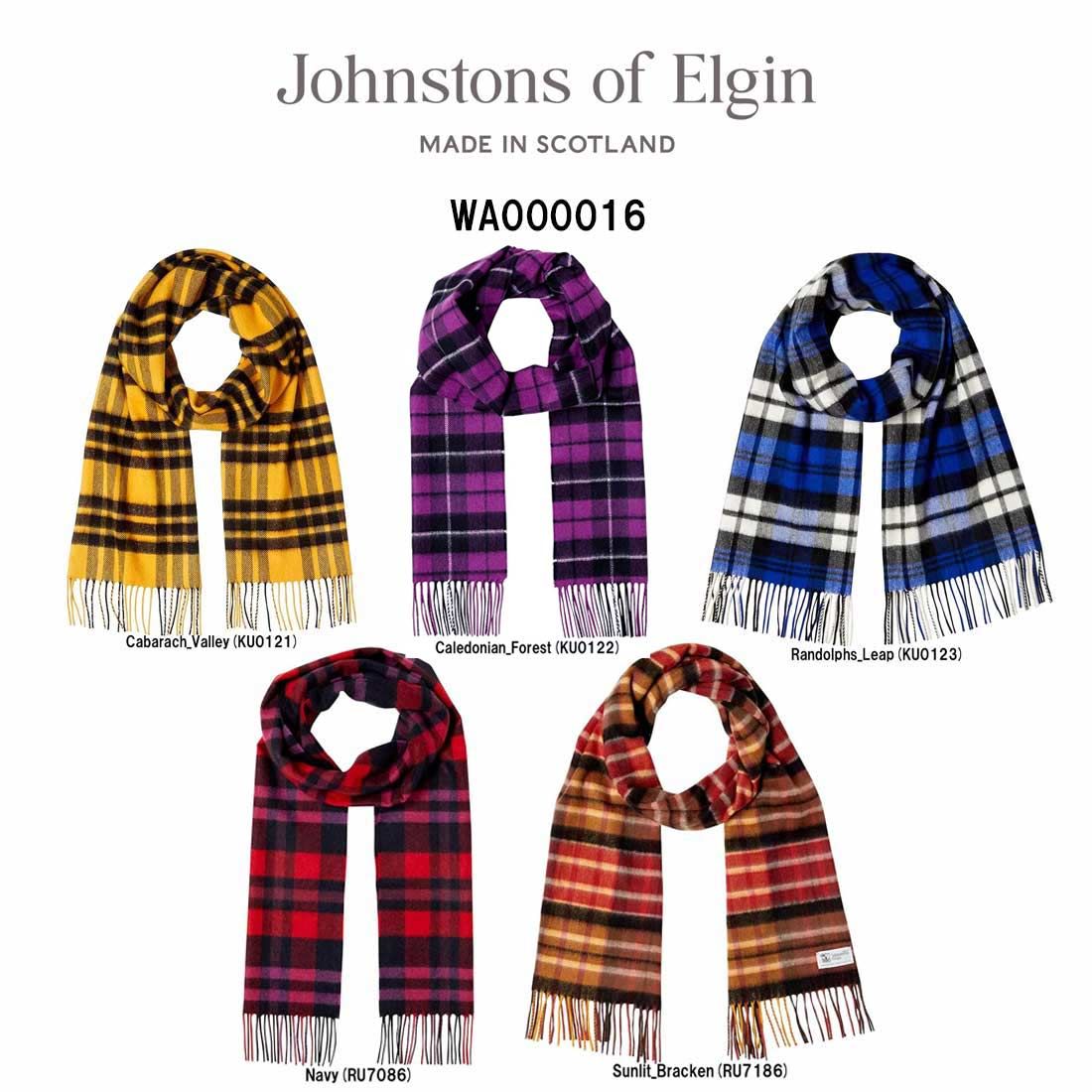 Johnstons of Elgin ジョンストンズ オブ エルガン マフラー ストール カシミア チェック柄 アクセサリー 秋冬 ギフト 約180x25cm 小判 WA000016