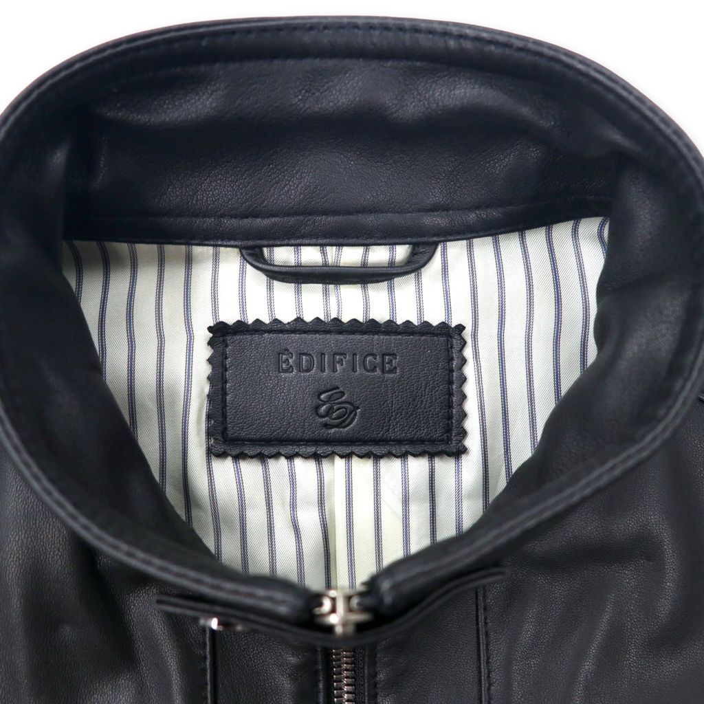 EDIFICE シングル ライダースジャケット ラムレザージャケット