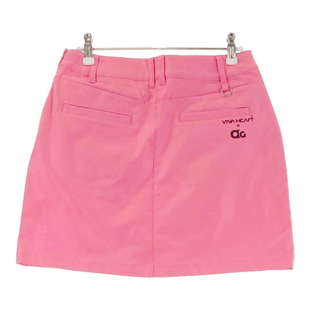 VIVA HEART ピンク ゴルフウェア セットアップ　半袖　スカート サイズ：40 VIVA HEART ビバハート ×axelgolf スカート ピンク系