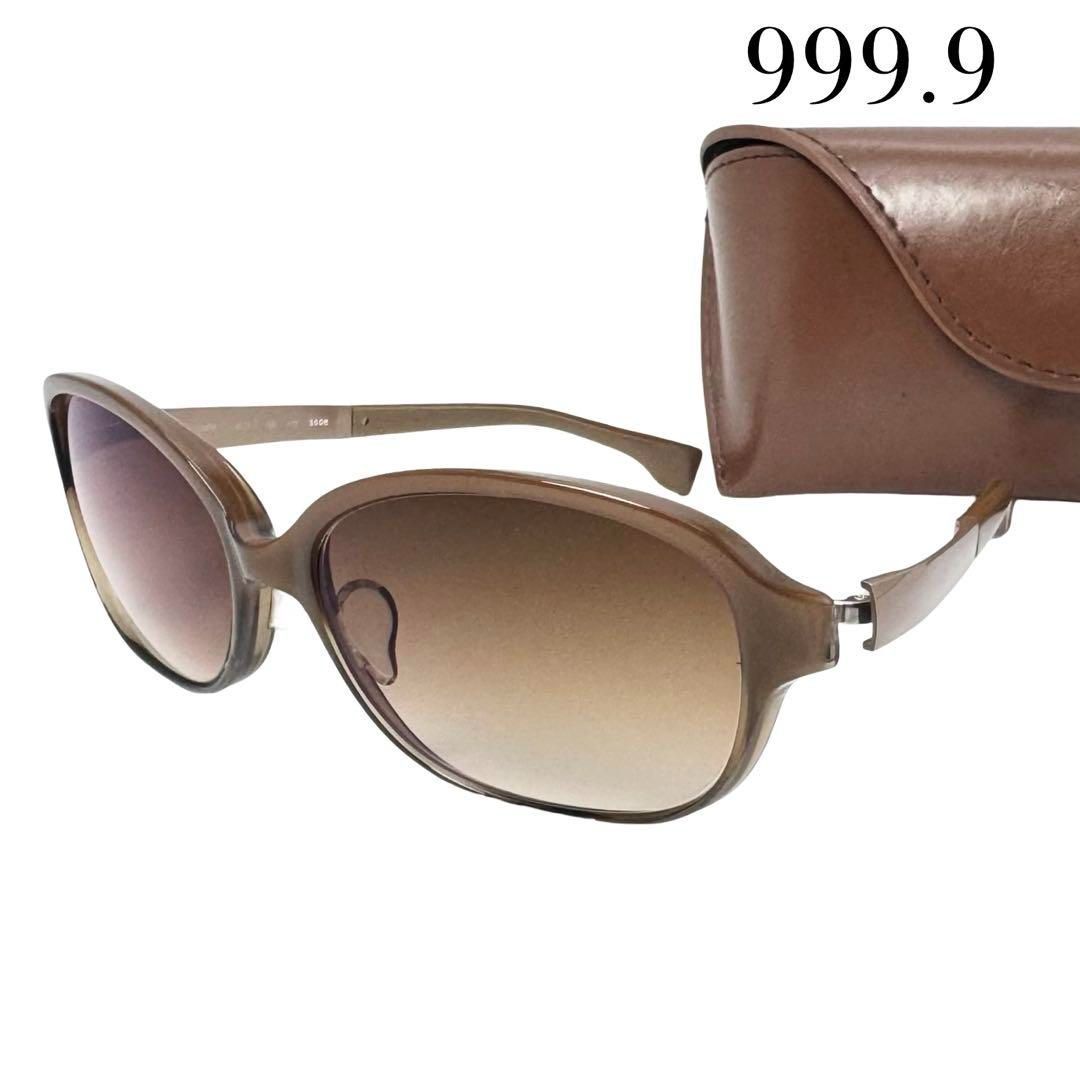 美品)999.9フレームメガネZEISSカールツァイスレンズ度入り (美品