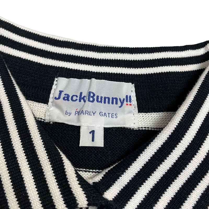 JACK BUNNY ジャックバニー 半袖ワンピース ボーダー ブラック 