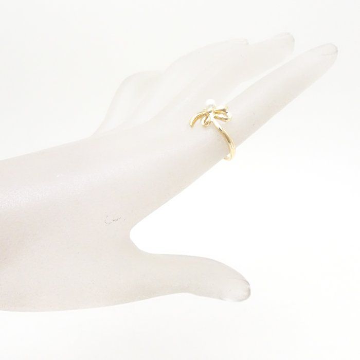 ミキモト MIKIMOTO リボンモチーフ リング 指輪 ベビーパール