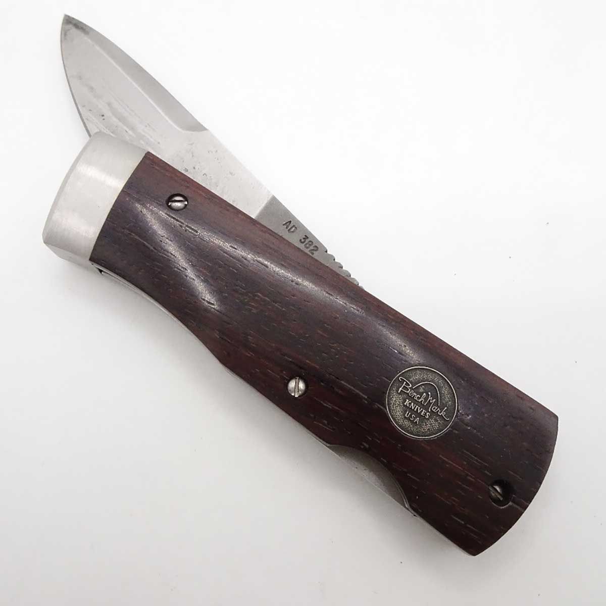 ベンチマーク BENCH MARK KNIVES USA スライド式フォールディングナイフ 革製ケース付き AD382 - メルカリ