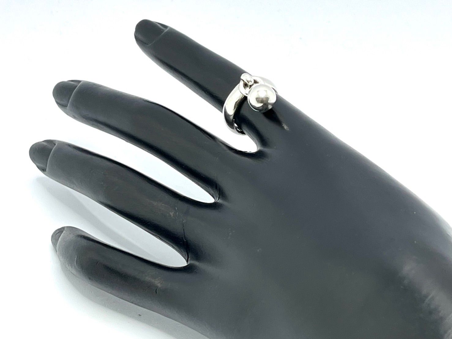 a054 美品 Tiffany&Co. ティファニー 1995 ボール ダングル リング 