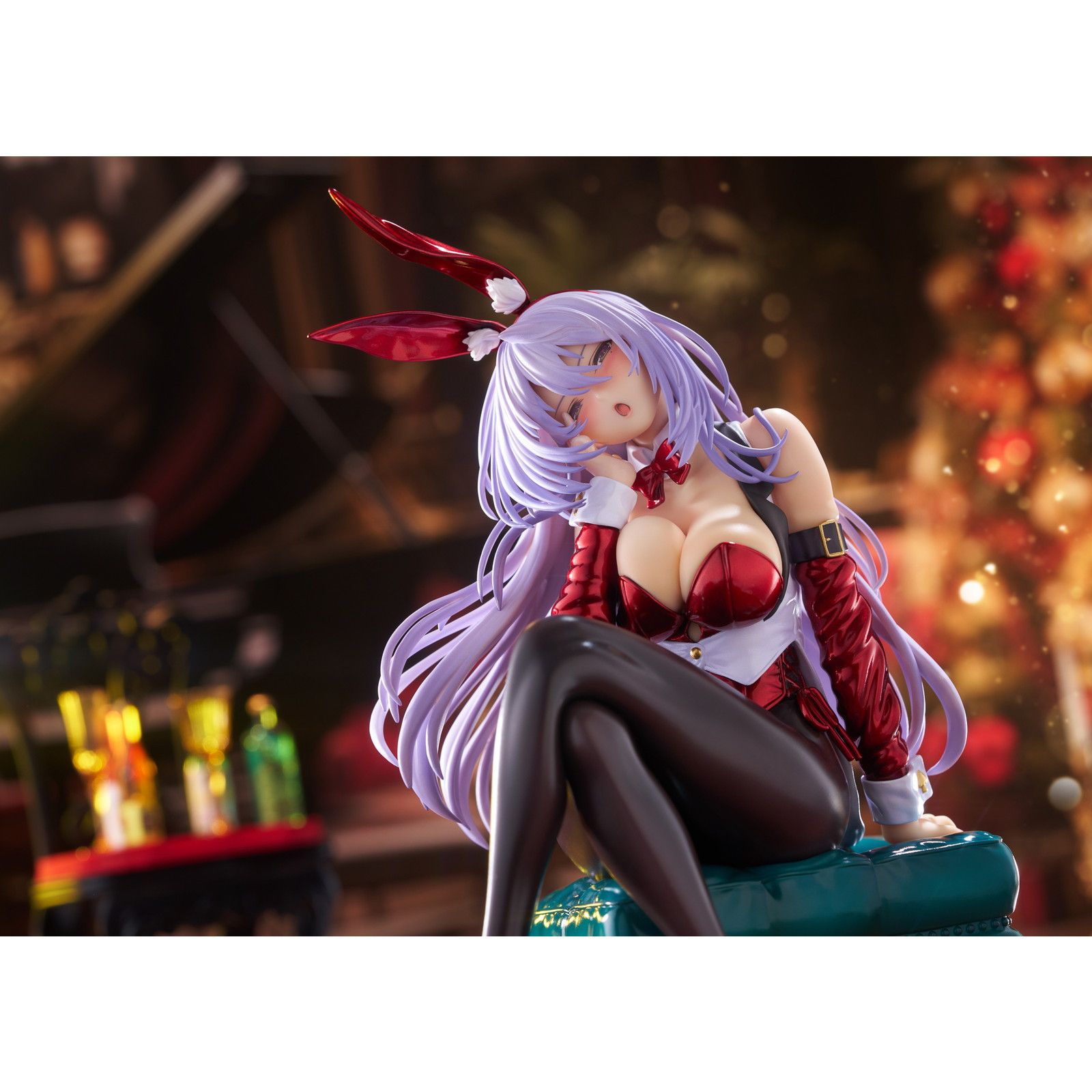 天笠綴(あまがさつづり) Bunny Style Illustrated by ピロ水(クリスマスサンタバニーColor) はにかみ彼女 1/7 完成品 フィギュア(PF356) PLUM(プラム) ピロ水氏が描く「天笠綴 Bunny Style」クリスマスサンタバニー