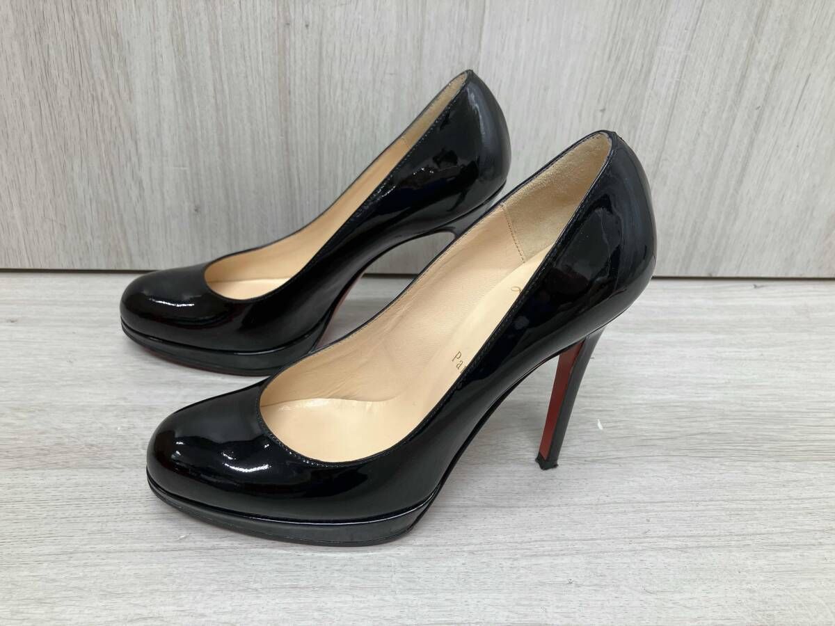 【美品】Christian Louboutin ブラックパンプスハイヒール Pumppie 85 ブラック カーフレザー - Shoes - Women - Christian