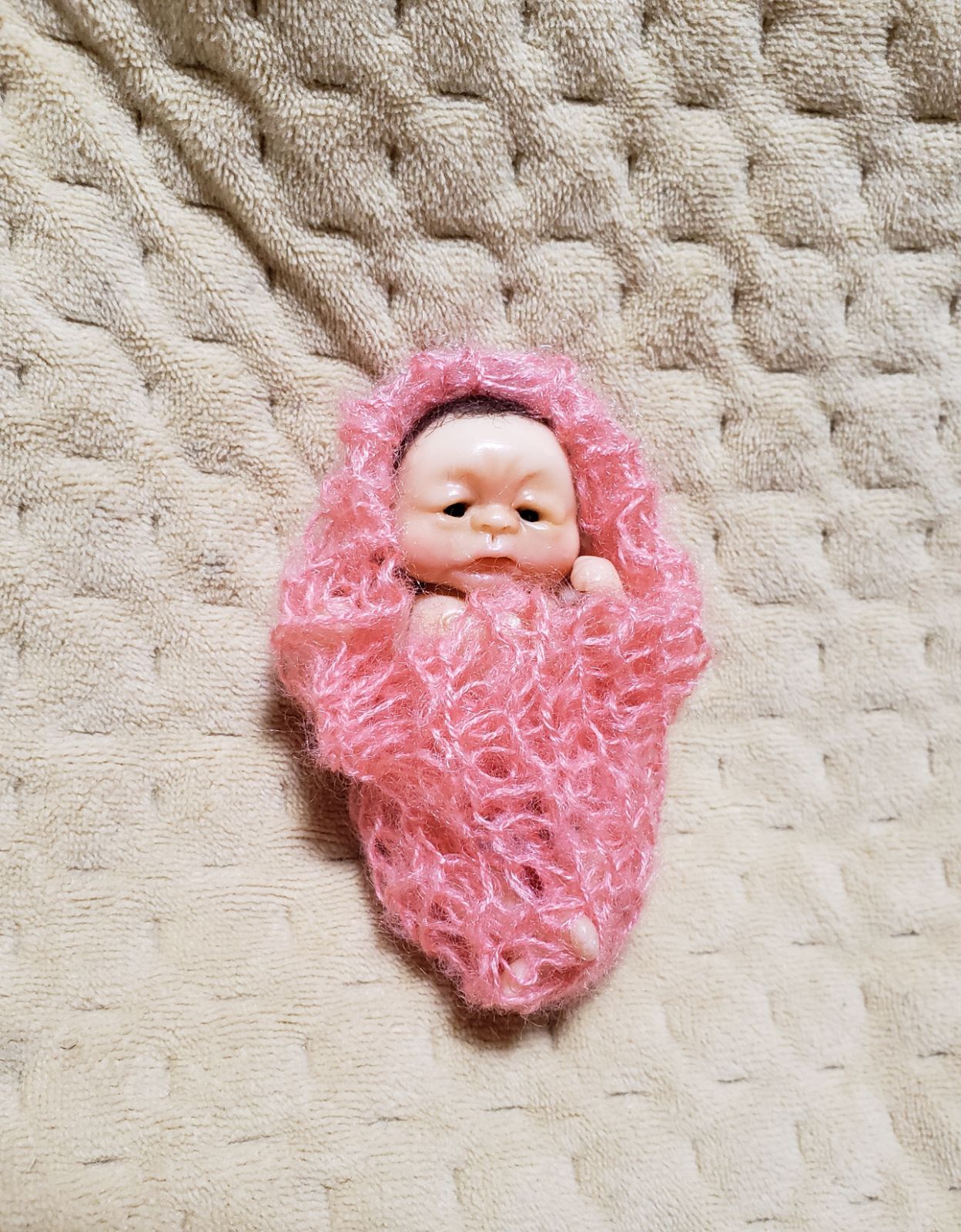 ♡ちょがこさんちで生まれた樹脂粘土ベビーちゃん♡べそかき顔の