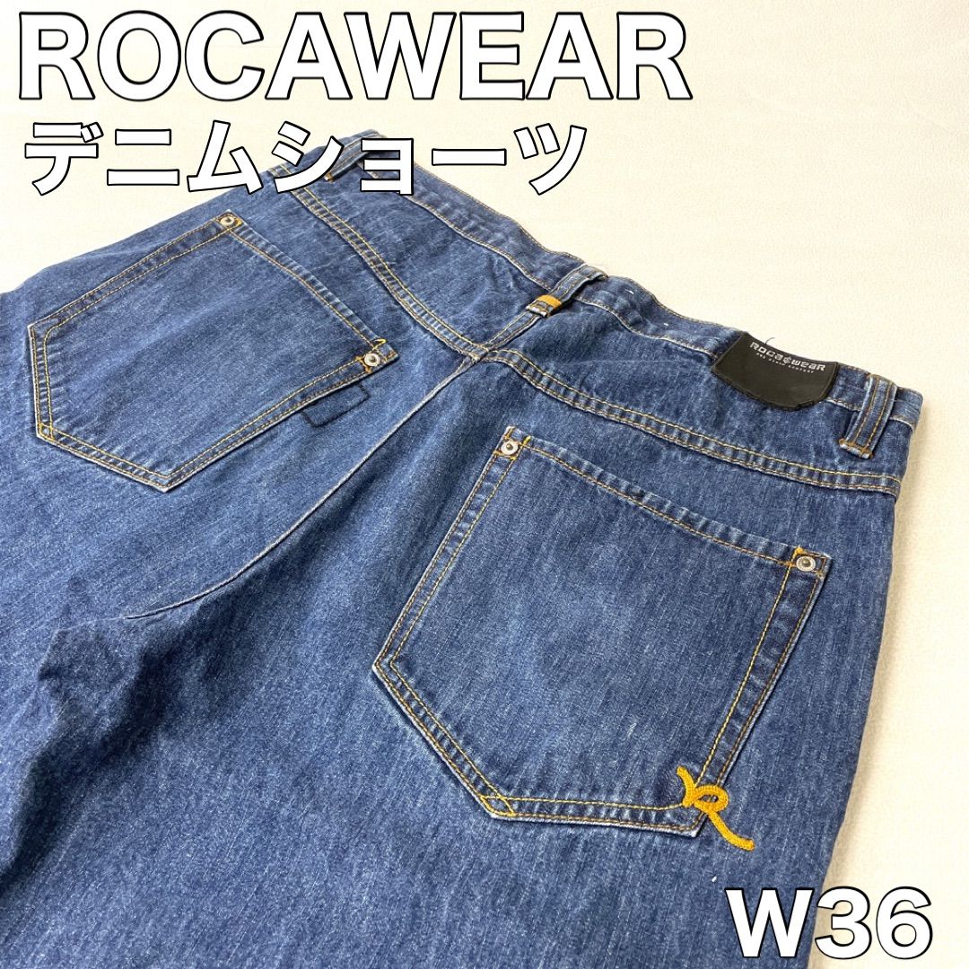 ロカウェア デニム ショートパンツ デニムショーツ W36 インディゴ ...