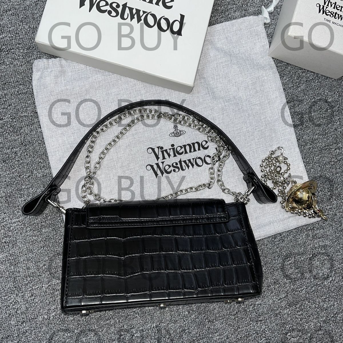 美品Vivienne Westwood クロコ ミディアム Hazel バッグ - メルカリ