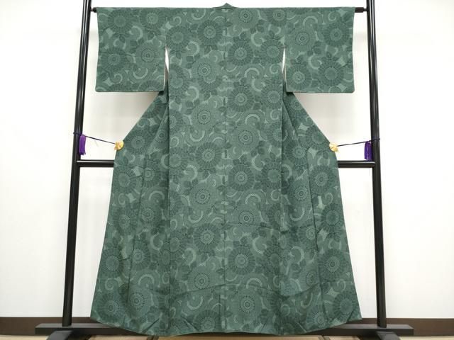 古代菊 青白橡色地