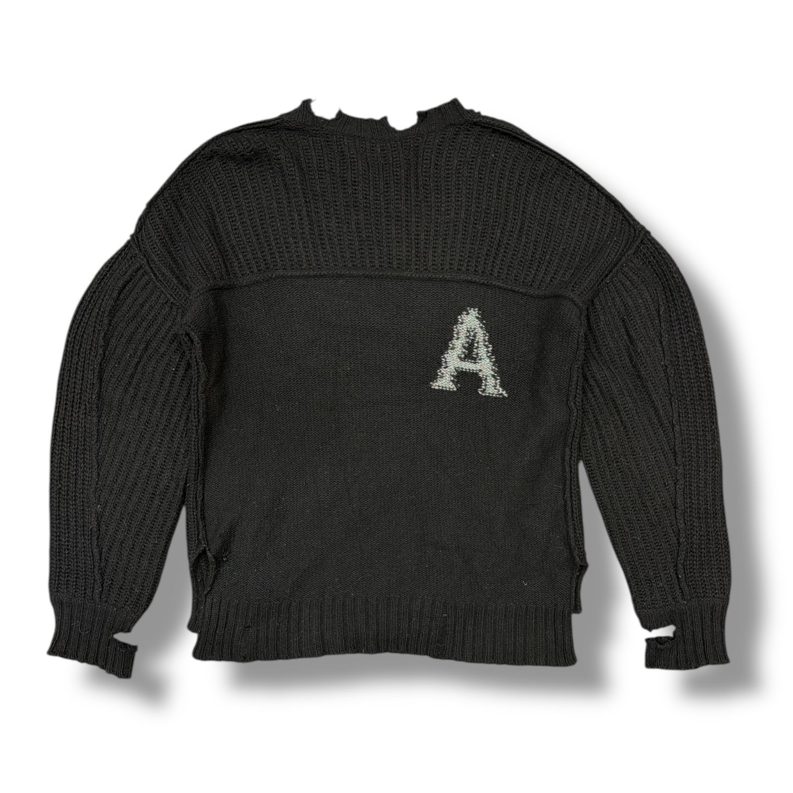 AMBUSH A Logo Damage knit ロゴ ダメージニット セーター アン 