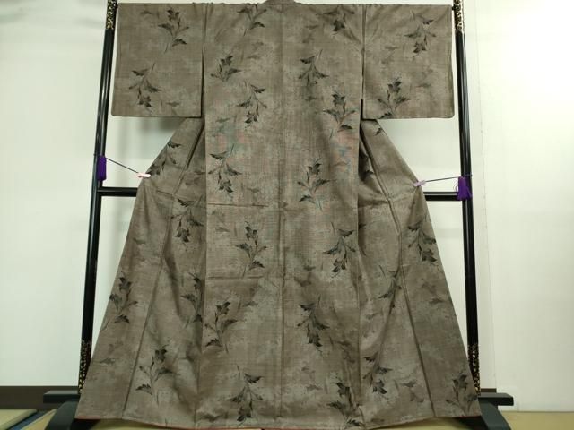 平和屋着物 上 本場大島紬 9マルキ 枝葉文 ♥ DZAB0117kh5