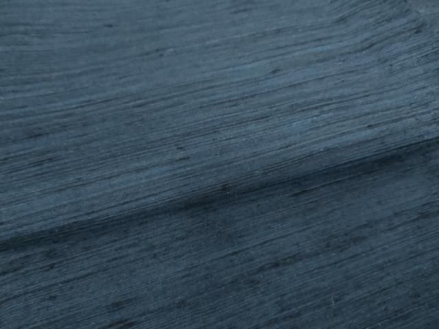 平和屋着物▽男性　紬　単衣　アンサンブル　霞文　濃藍色　正絹　逸品　DAAT9149az 平和屋着物▽男性 紬 単衣 アンサンブル 霞文 濃藍色 正絹 逸品