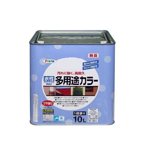 アサヒペン 水性多用途カラー 10L ラフィネオレンジ （1点）