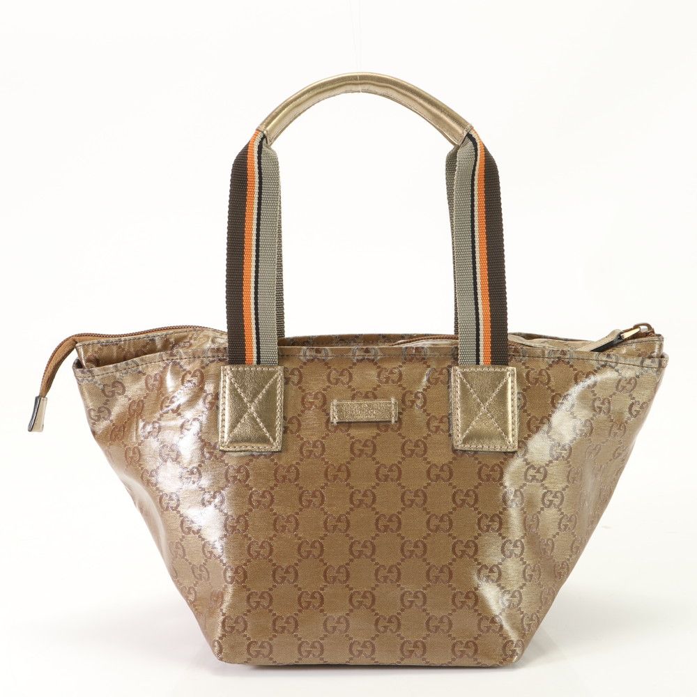 美品 グッチ GGクリスタル シェリーライン 131228 ハンドバッグ トート  