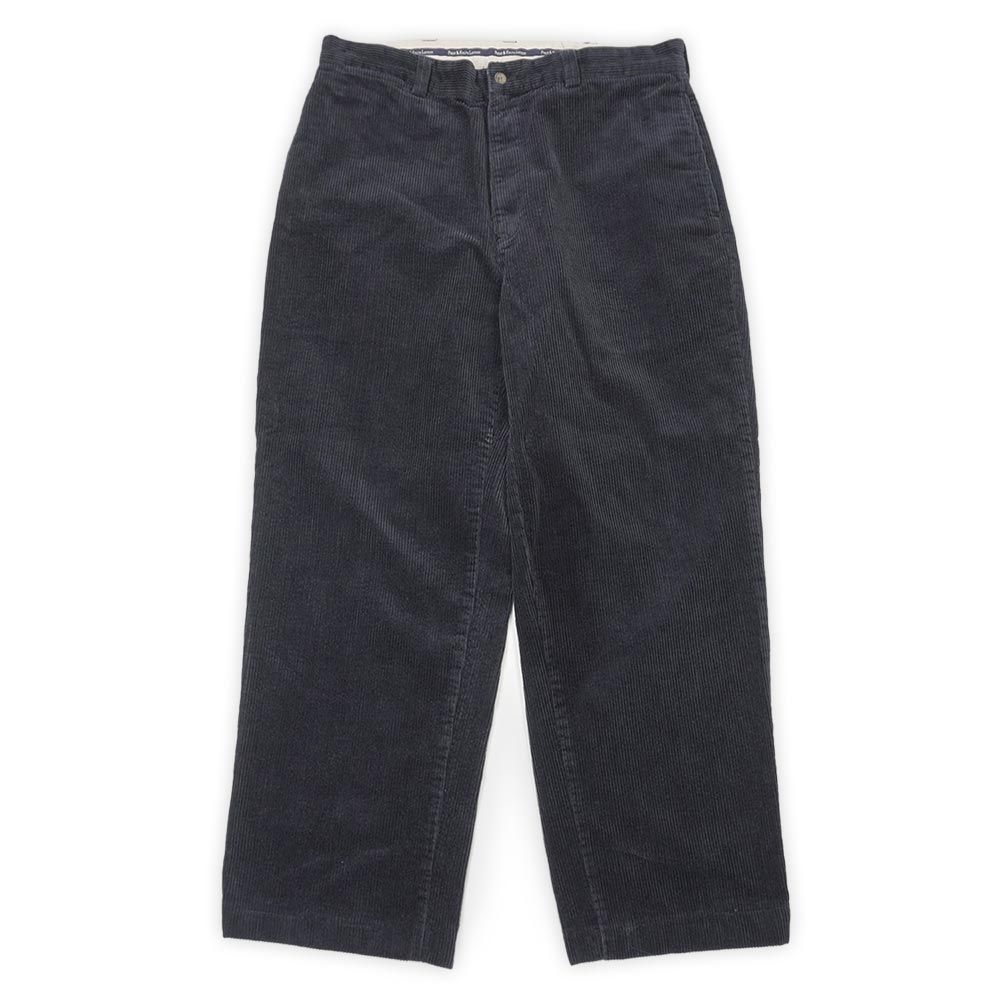 ポロラルフローレン POLO RALPH LAUREN 90s 90年代 ノータック 太畝コーデュロイパンツ トラウザー ワイド 太め USA ヴィンテージ PHILIP PANT 古着 メンズ ダークネイビー 紺 W36【中古】