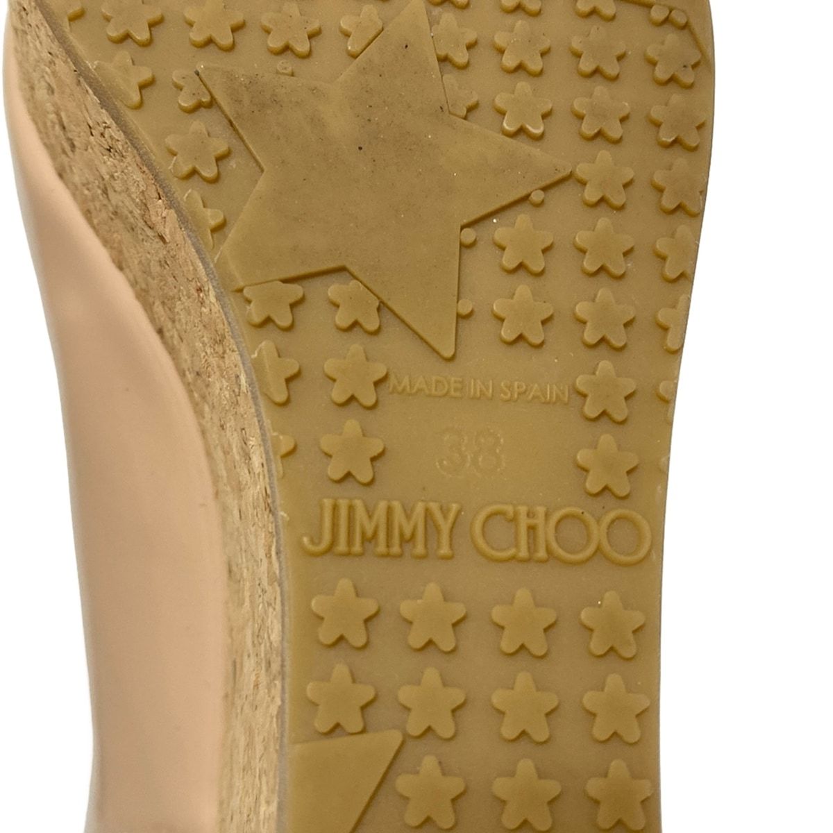 JIMMY CHOO(ジミーチュウ) サンダル 38 レディース - ベージュ