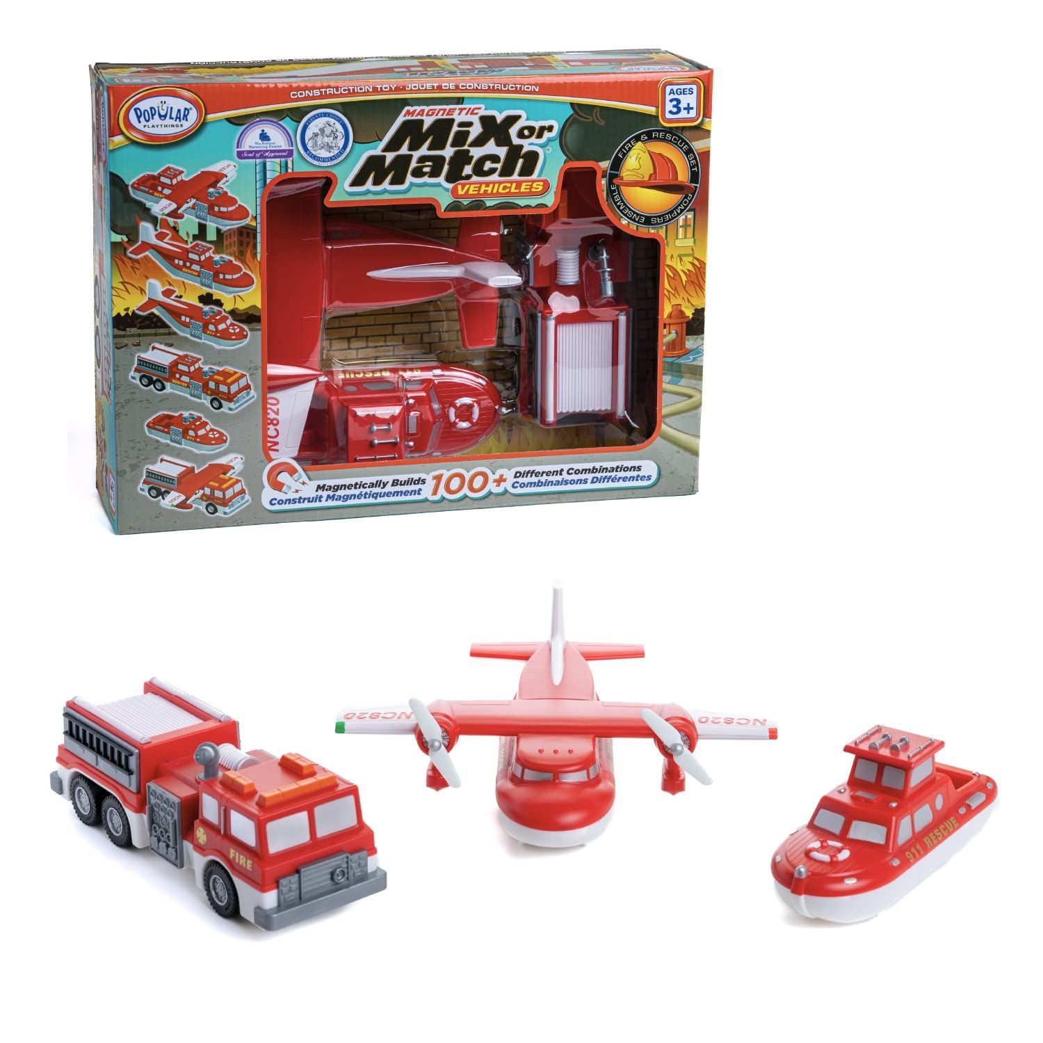 ポピュラープレイシングス　ミックス&マッチ　ファイヤー&レスキュー　ポリスカー Amazon.co.jp: ボーネルンド ポピュラープレイシングス (POPULAR