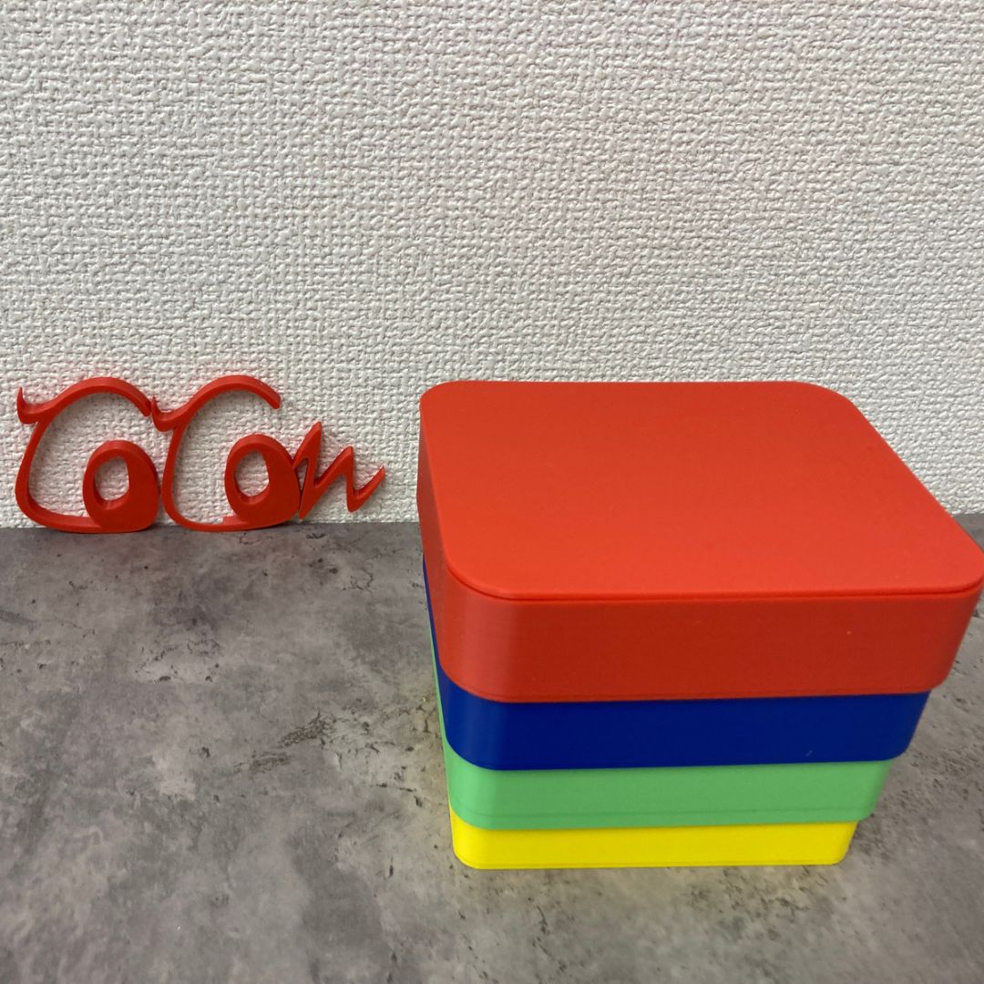 新品】LaQ ラキュー収納 仕分器（4段）蓋付きセット カラフル