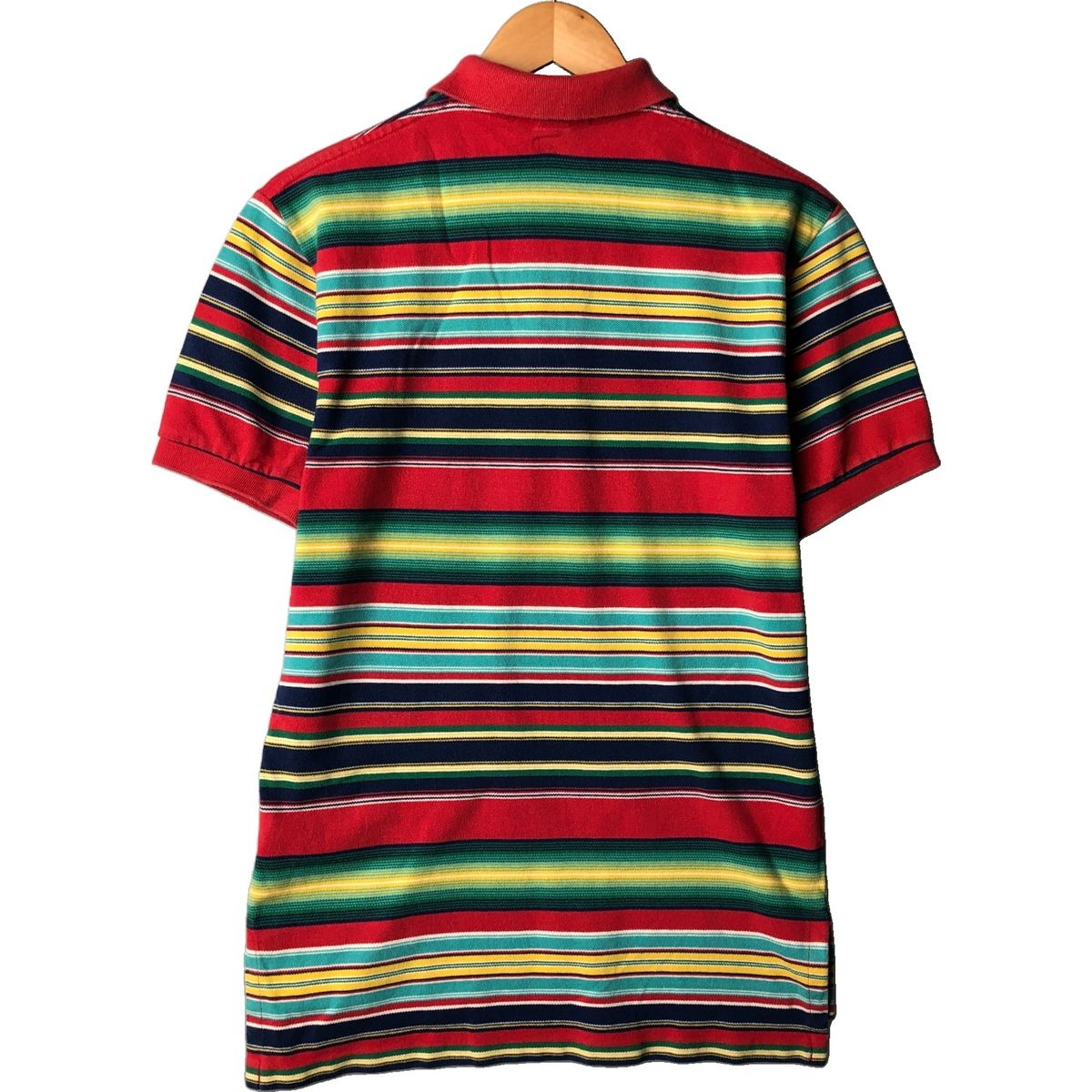 古着 ラルフローレン Ralph Lauren POLO Ralph Lauren マルチボーダー 半袖 ボーダー ポロシャツ レディースXL相当 /eaa540476 古着 ラルフローレン Ralph Lauren POLO マルチボーダー 半袖