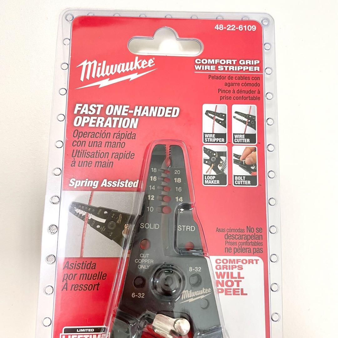 ミルウォーキー コンフォートグリップ ワイヤーストリッパー カッター 軽量 赤 ミルウォーキー コンフォートグリップ ワイヤーストリッパー カッター