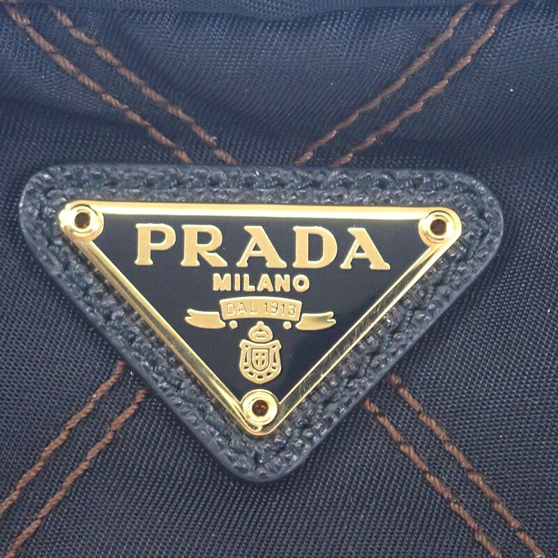PRADA プラダ テスート ポーチ ゴールドロゴ メイクポーチ Gカード プラダ PRADA スモールナイロンポーチ 1NE005 コスメポーチ