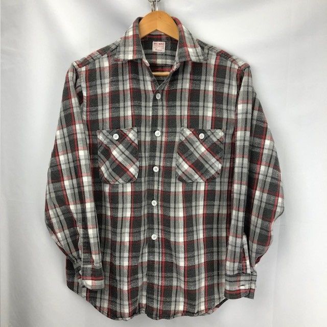 60年代　BIGMAC Penneys ネルシャツ サイズM 15-15 1/2 ダメージ　ネップ　06092302　861