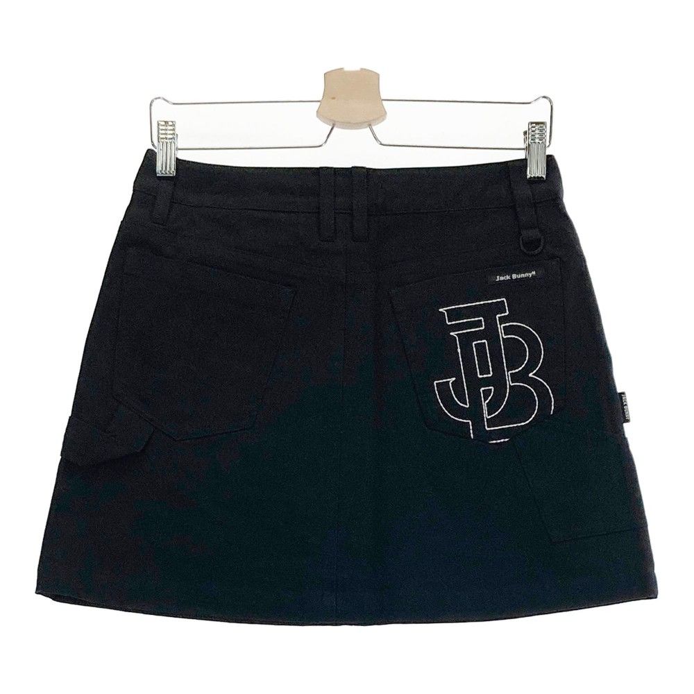 新品　JACK BUNNY　サイズ1 ストライプ 　スカート ブラック サイズ：2 JACK BUNNY ジャックバニー インナー付き スカート