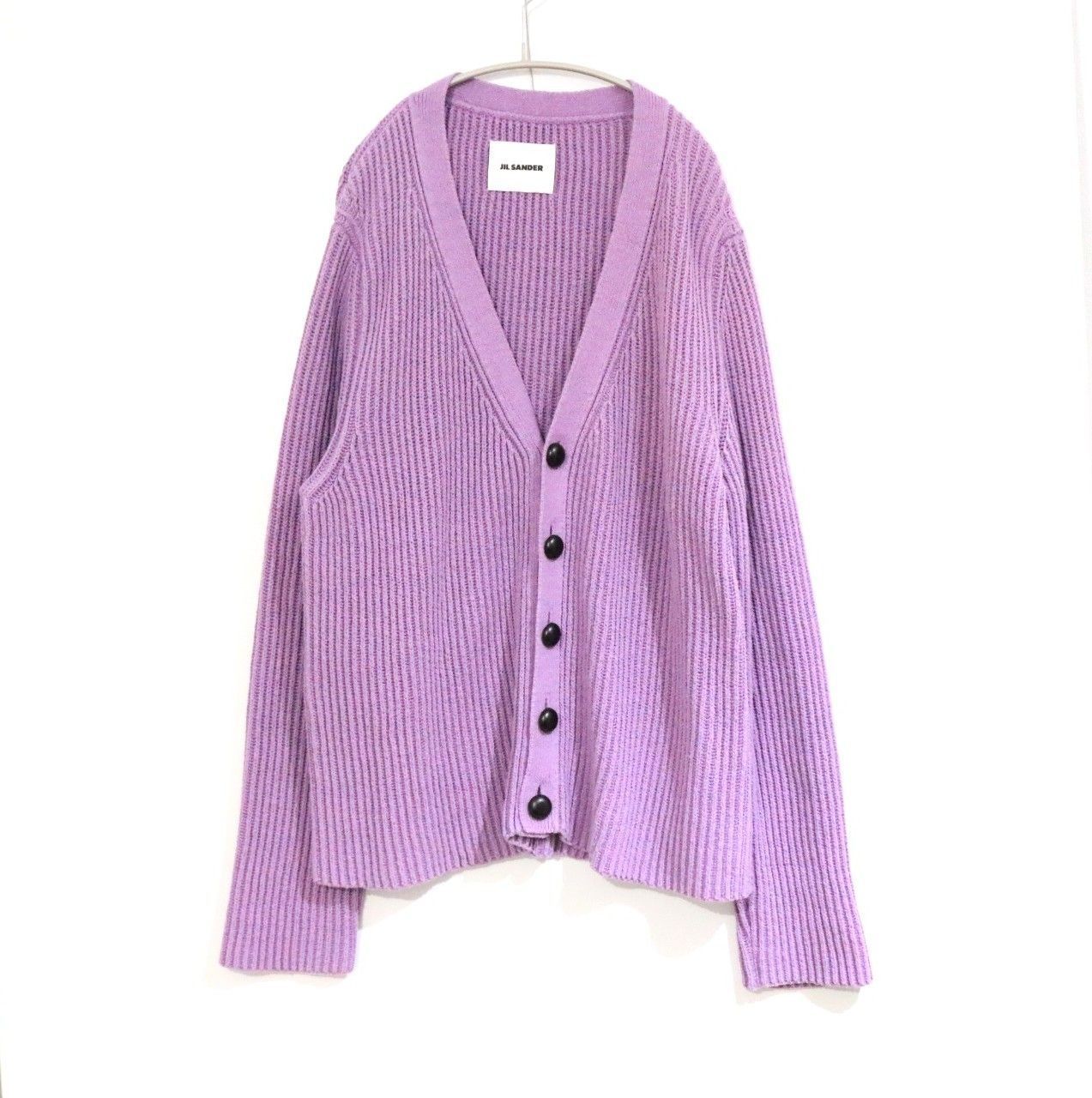 【中古A】JIL SANDER ジルサンダー 52 ( XL ) メンズ カーディガン ローゲージ 22AW 紫 ウール 綿 中古A 古着 中古A】JIL SANDER ジルサンダー 52 ( XL ) メンズ カーディガン