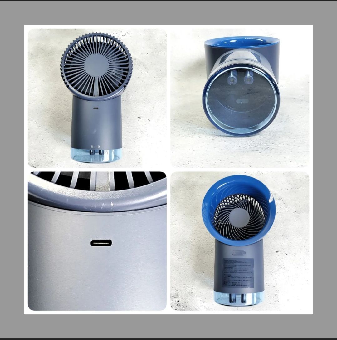 安全 AIR COOLER 加湿機能付き 卓上ファン USB 扇風機 加湿器 空調