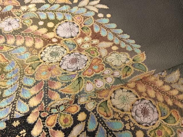 平和屋着物○越後十日町の一流染匠 桐屋・翠山工房 訪問着 絞り 辻が花