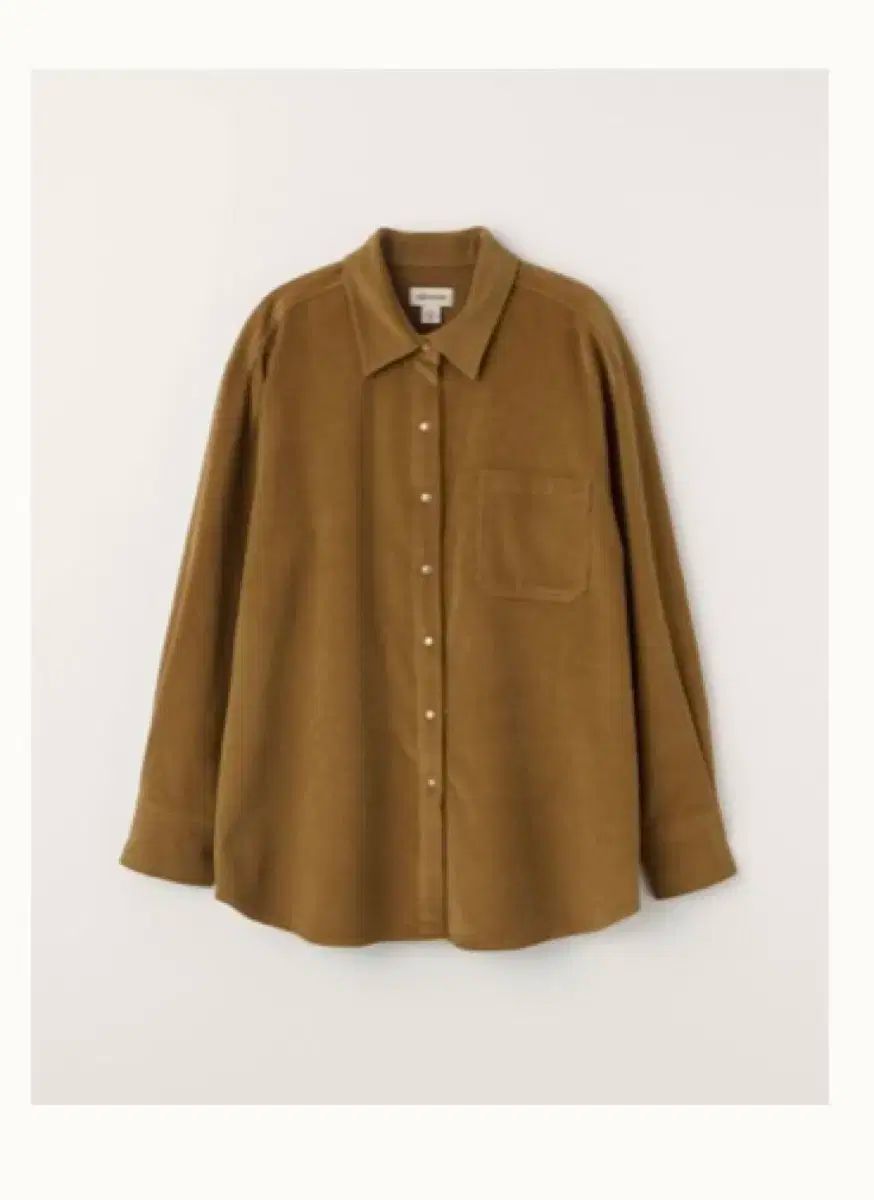 シエンヌ コーデュロイ シャツ 茶色